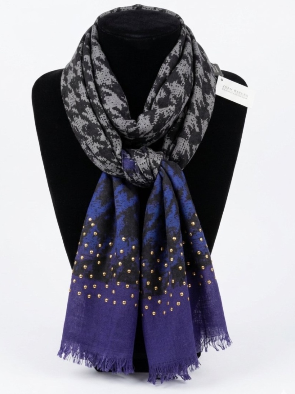 Joan Rivers Classics Multicolor Studded Micro Fringe Scarf